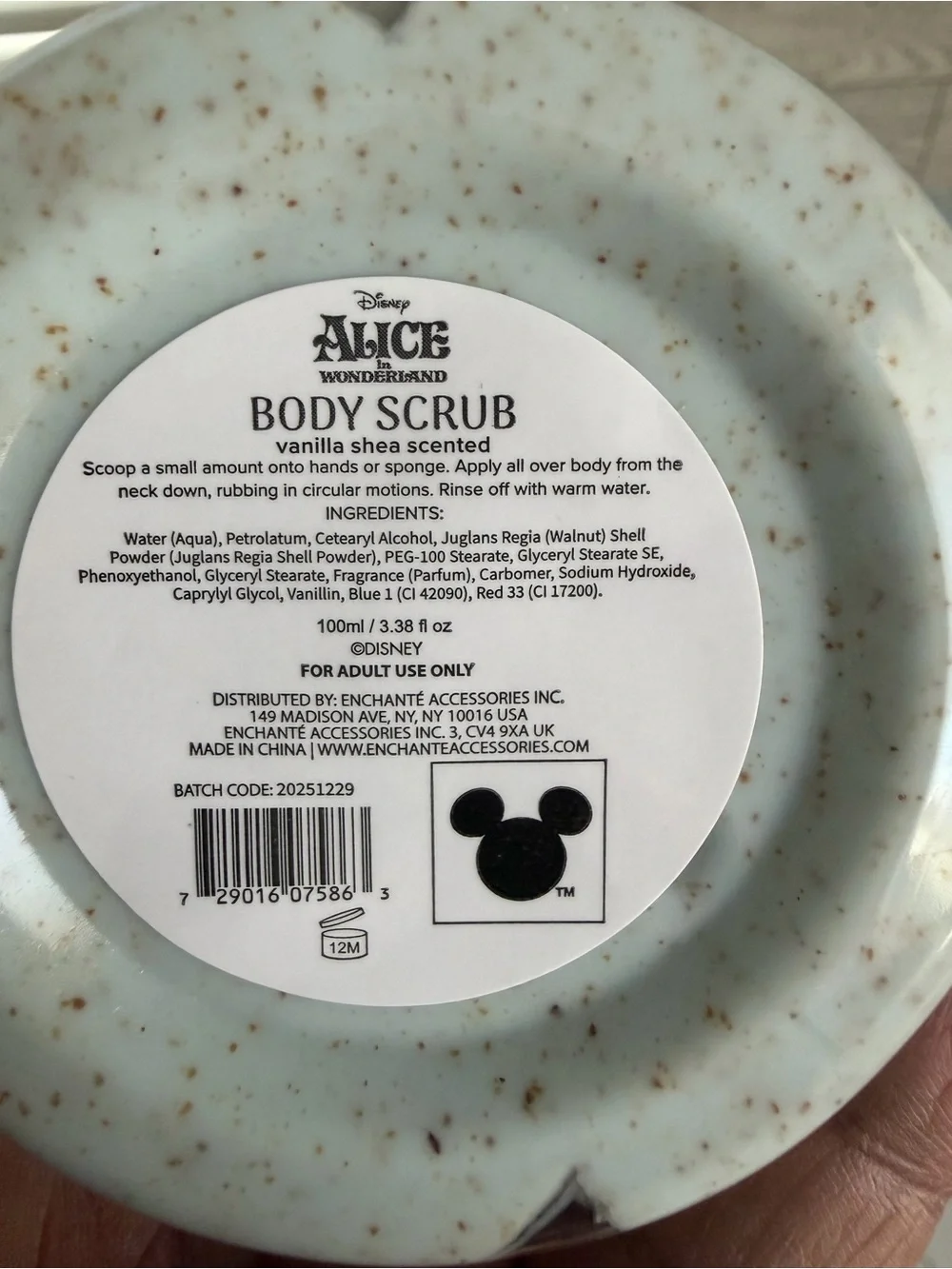 Disney Alice in Wonderland Blue Bath Bomb & Body Scrub Set